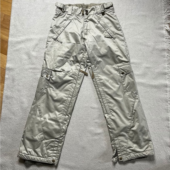 Ride Snowboards Light Beige Teflon Snowboarding Winter Snow Pants S - Picture 2 of 7